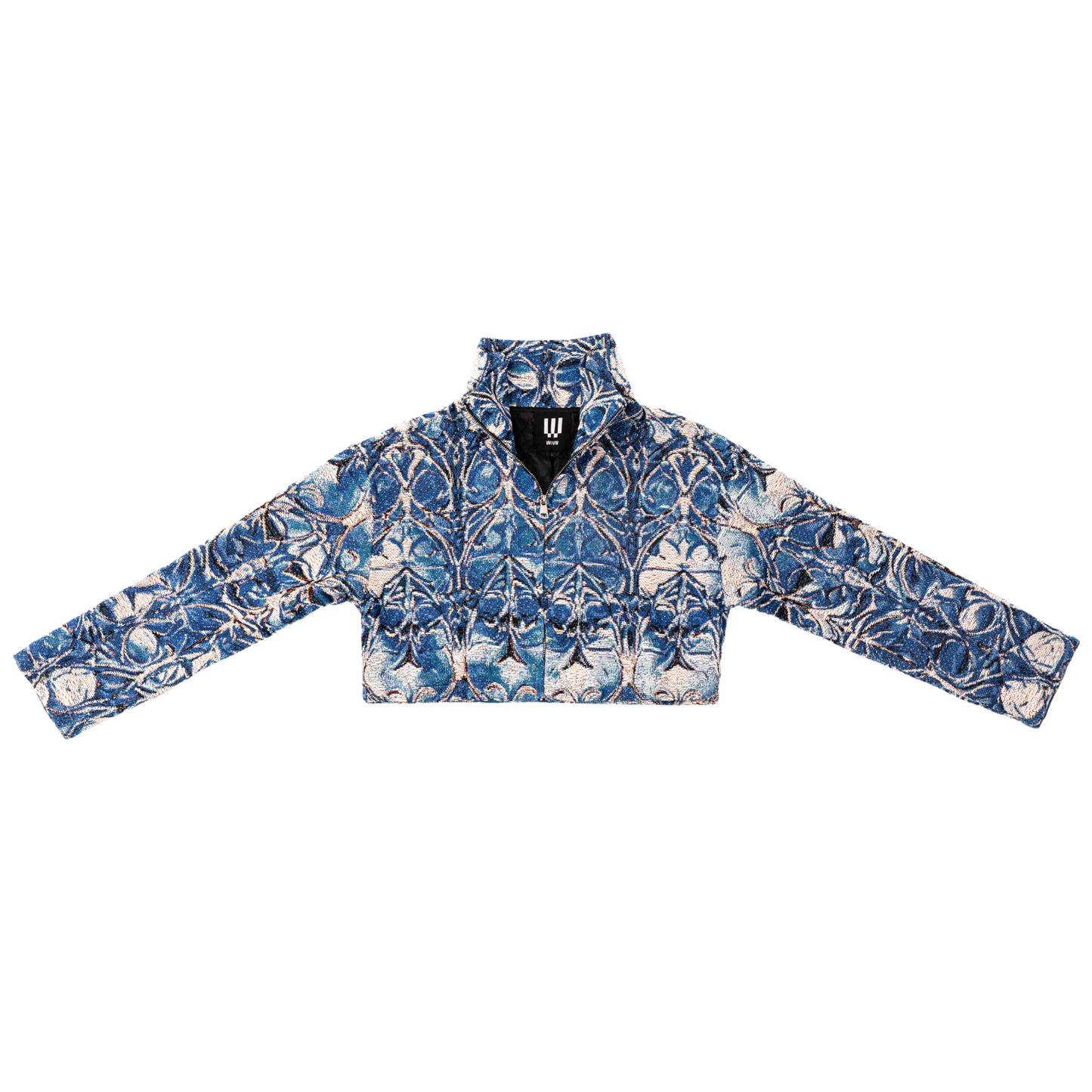 Blue Chrome Crop Jacket