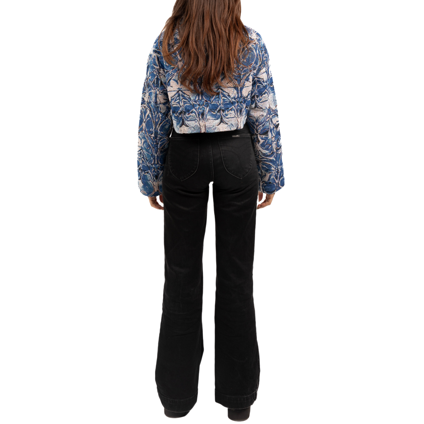 Blue Chrome Crop Jacket