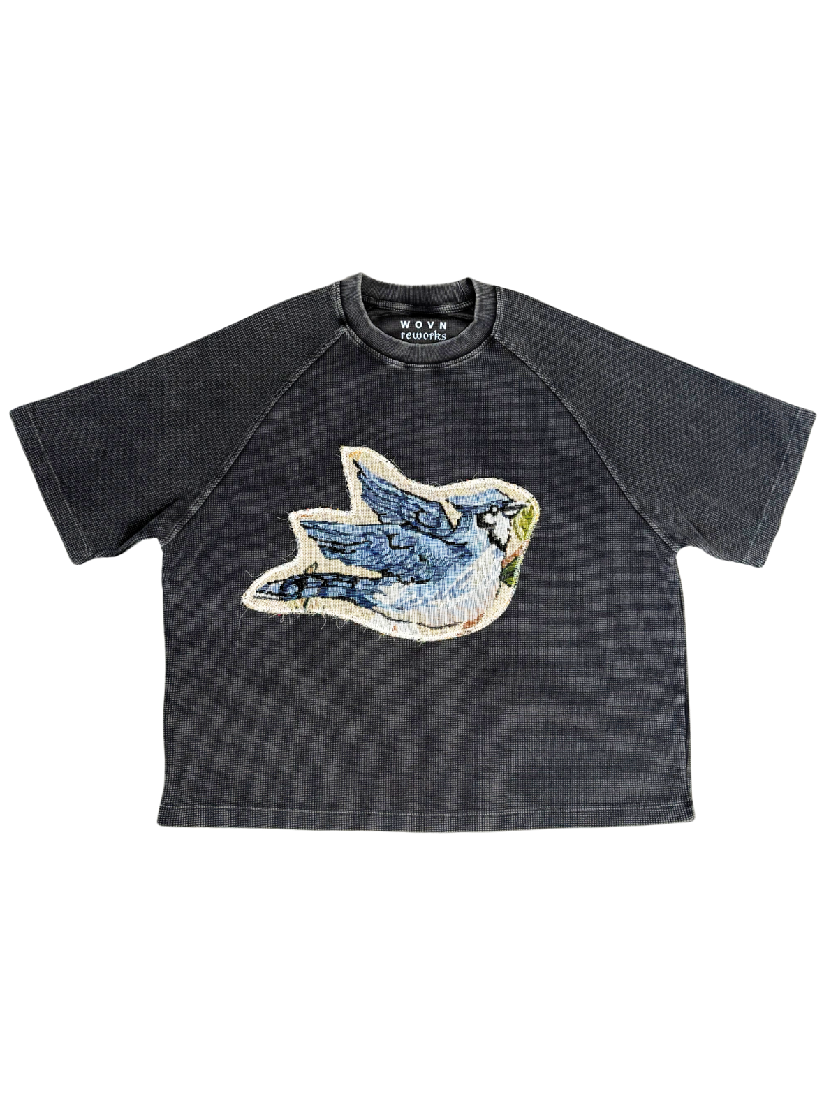 Blue Jay Waffle Crop Tee (M)