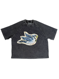 Blue Jay Waffle Crop Tee (M)