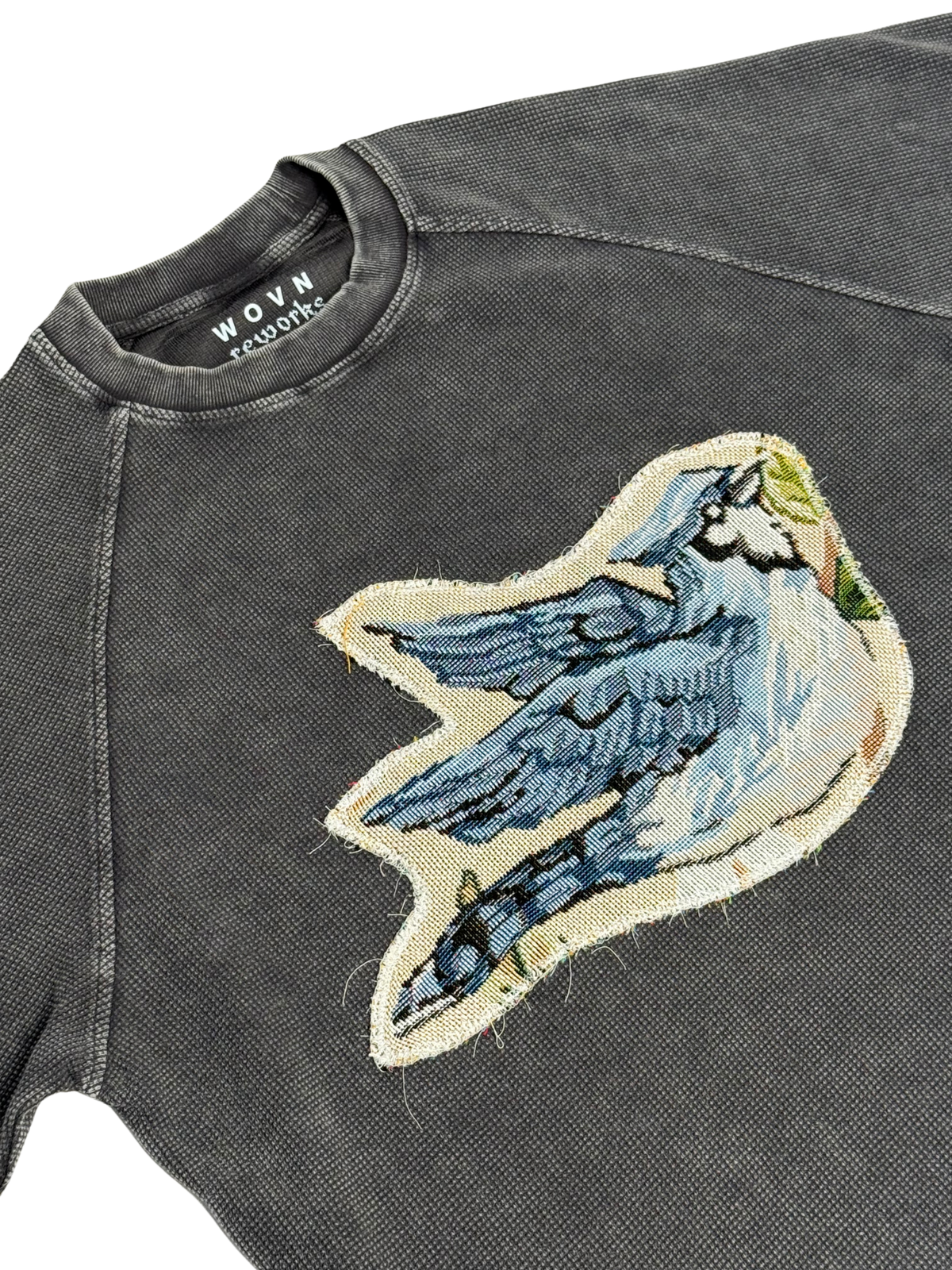 Blue Jay Waffle Crop Tee (M)
