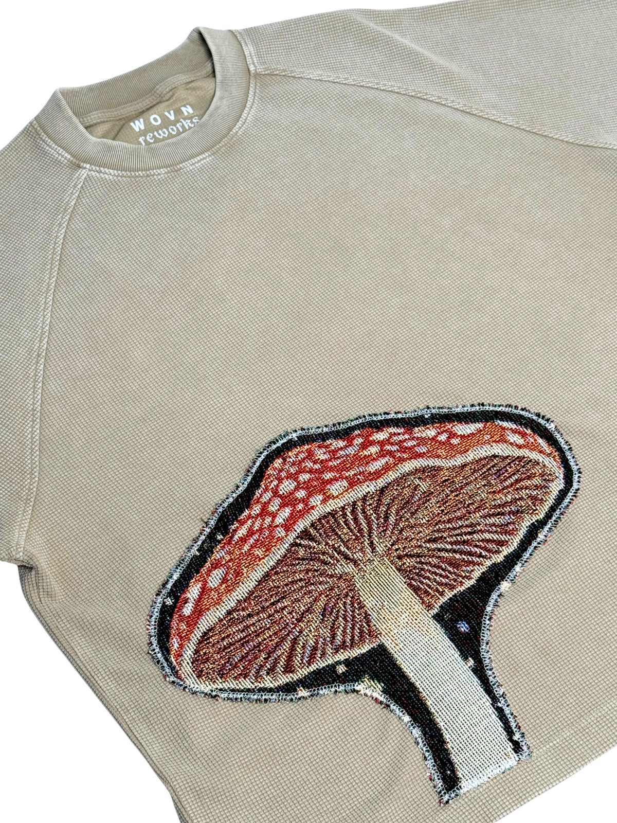 Cosmic Fungi Waffle Crop Tee (L)