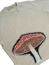 Cosmic Fungi Waffle Crop Tee (L)