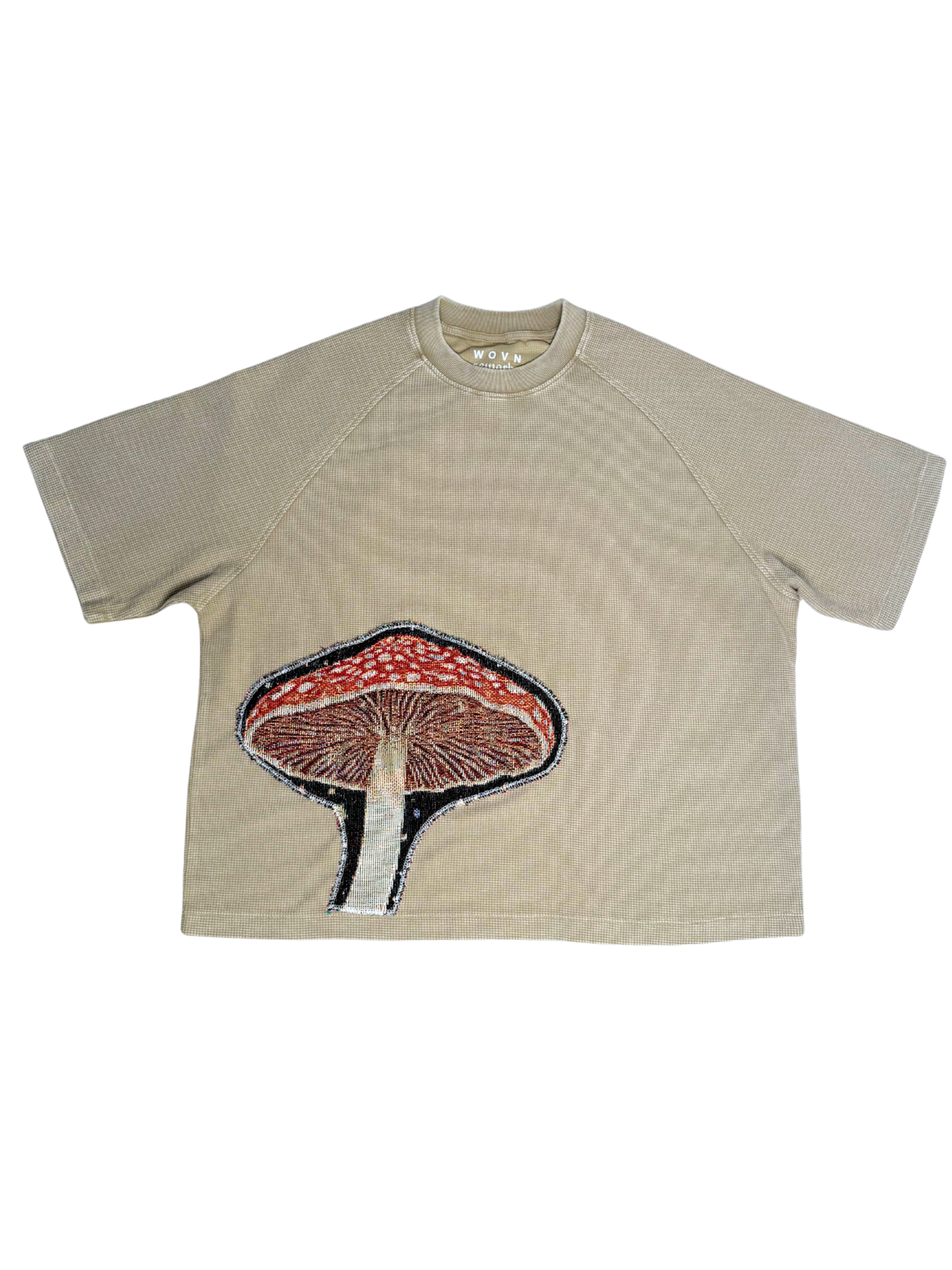 Cosmic Fungi Waffle Crop Tee (L)