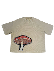 Cosmic Fungi Waffle Crop Tee (L)