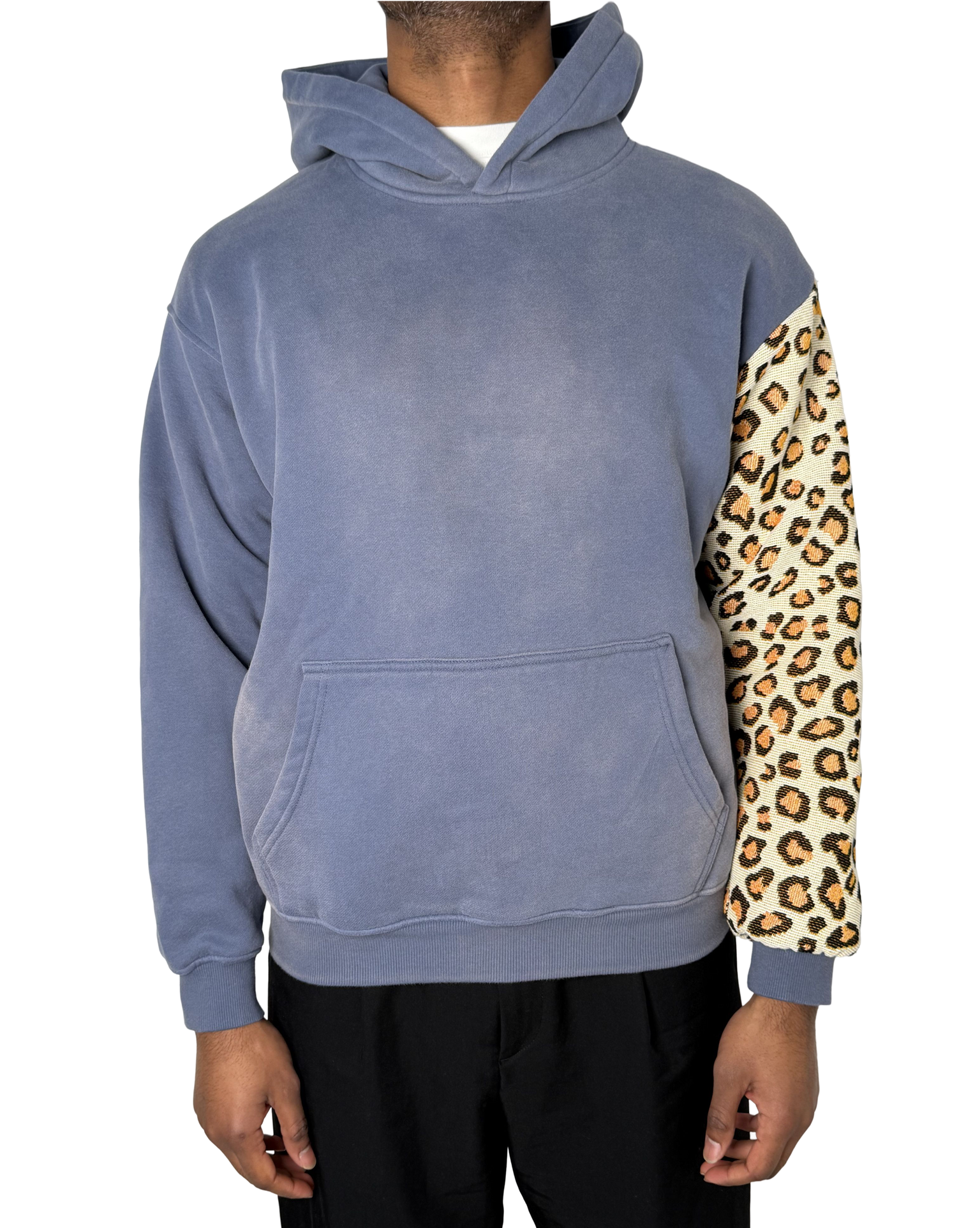 Cheetah Sleeve Rework Hoodie (M)