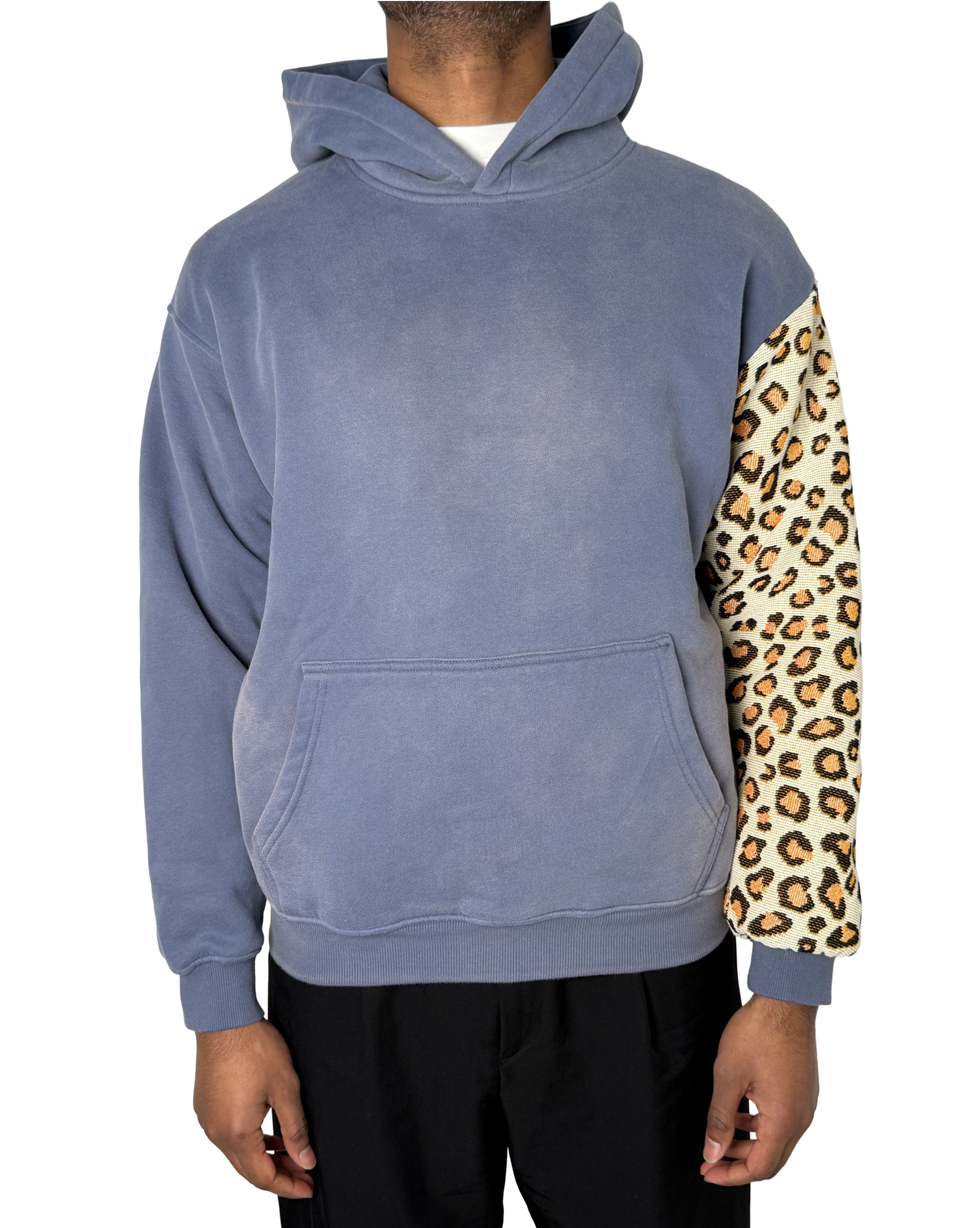 Cheetah Sleeve Rework Hoodie (M)