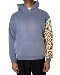 Cheetah Sleeve Rework Hoodie (M)