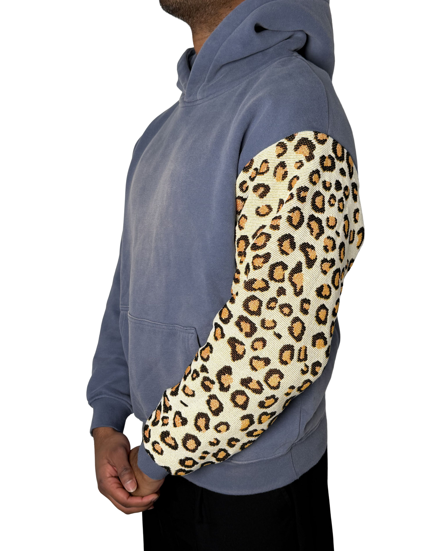 Cheetah Sleeve Rework Hoodie (M)
