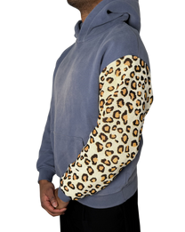 Cheetah Sleeve Rework Hoodie (M)