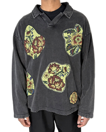 Green Rose Rework Polo Sweatshirt (L)