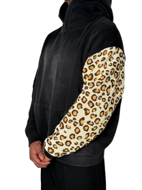 Cheetah Sleeve Rework Hoodie (L)