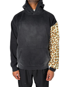 Cheetah Sleeve Rework Hoodie (L)