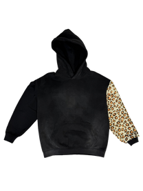 Cheetah Sleeve Rework Hoodie (L)