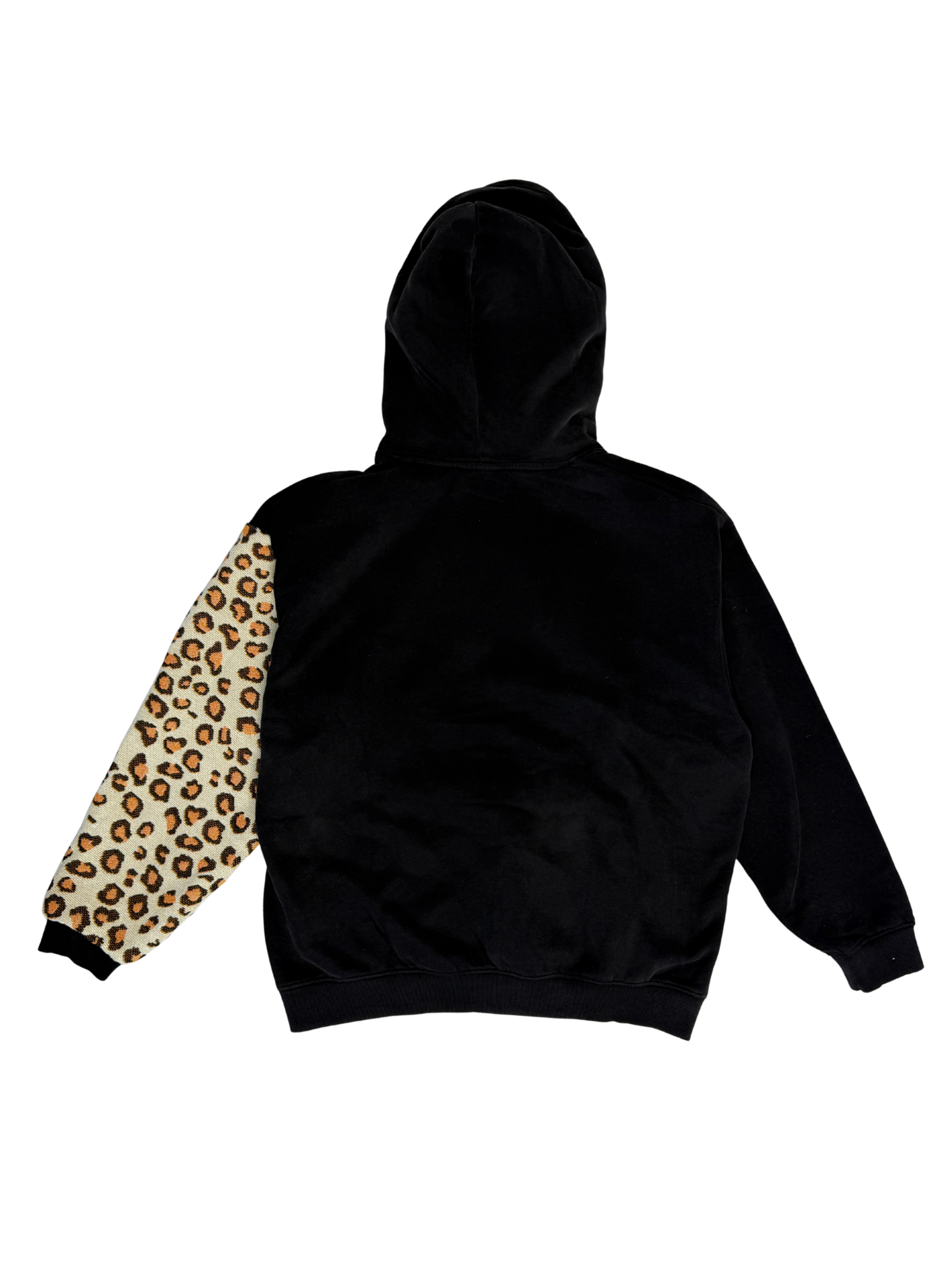 Cheetah Sleeve Rework Hoodie (L)
