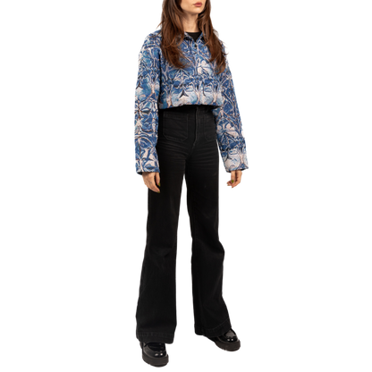 Blue Chrome Crop Jacket