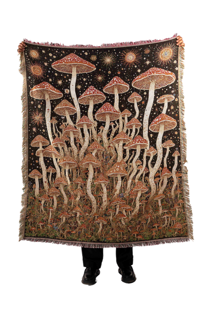 Cosmic Fungi Tapestry