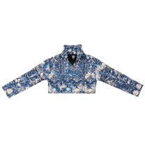 Blue Chrome Crop Jacket