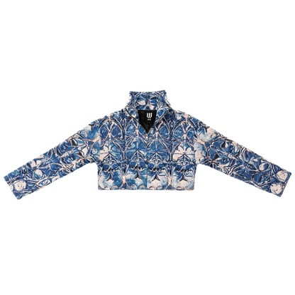 Blue Chrome Crop Jacket