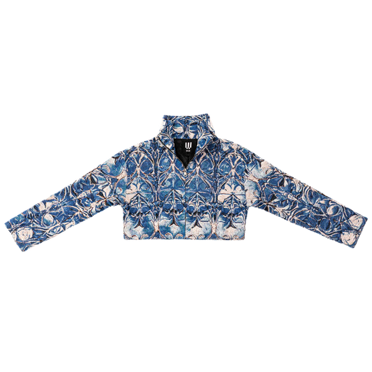 Blue Chrome Crop Jacket