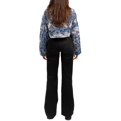 Blue Chrome Crop Jacket